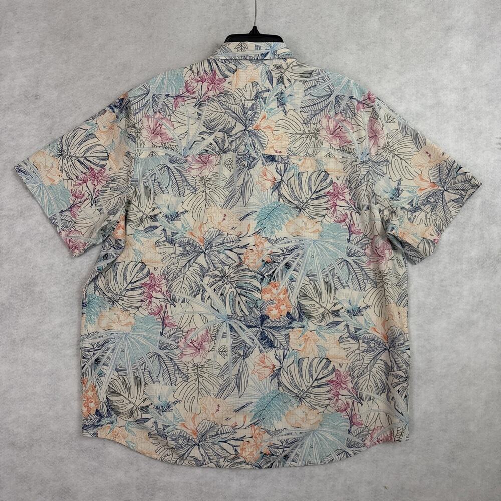 Tommy Bahama Camp Shirt Mens XL IslandZone Glow Palms Floral Performance - Picture 5 of 8